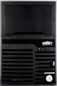 summit appliance bim100ada commercially listed ada height clear icemaker with 100 lb. ice production capacity for built-in or freestanding use with auto defrost, ice full sensor, air filter