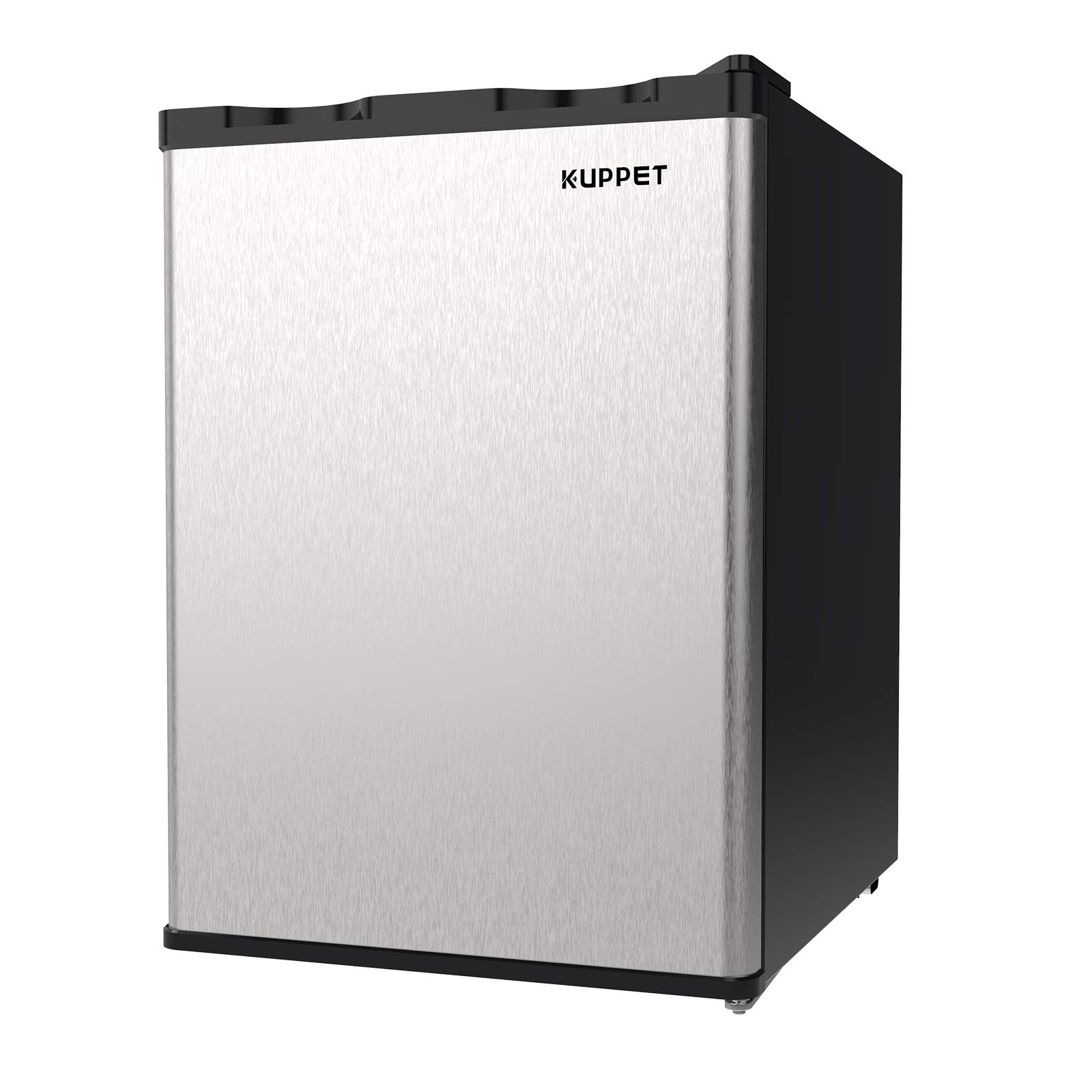 KUPPET Upright Freezer, Compact Reversible Single Door Table Top Mini Freezers for Ice Cream/Breast Milk/Sea Food, Adjustable Removable Shelves, 2.1CU.FT (Black)