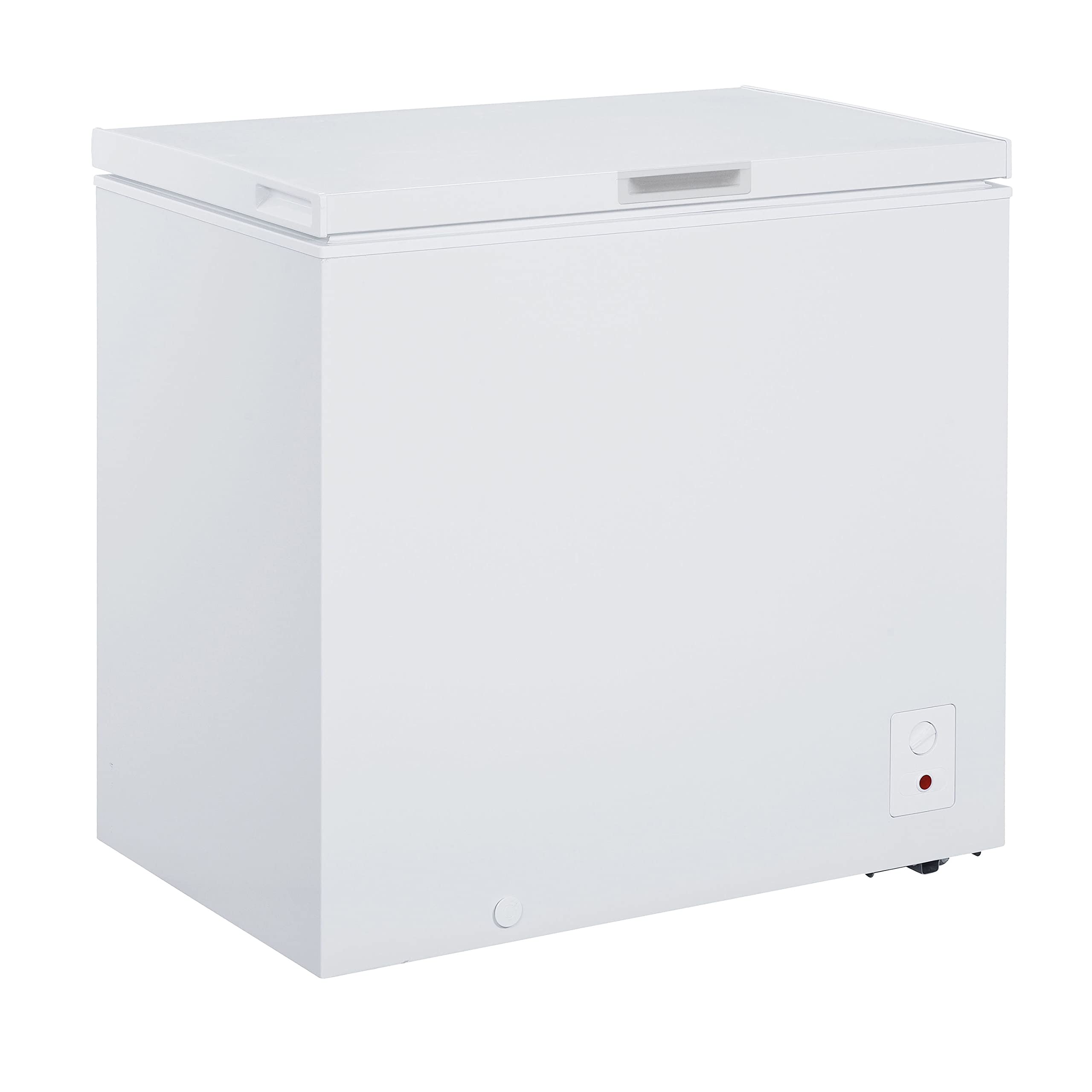 Magic Cool MCCF7WI Chest Freezer with Adjustable Temperature Control, Free-Standing with Single Flip-Up Lid, Manual Defrost with Drain Perfect for Homes, Garages, Basements, 7-Cu.Ft, White