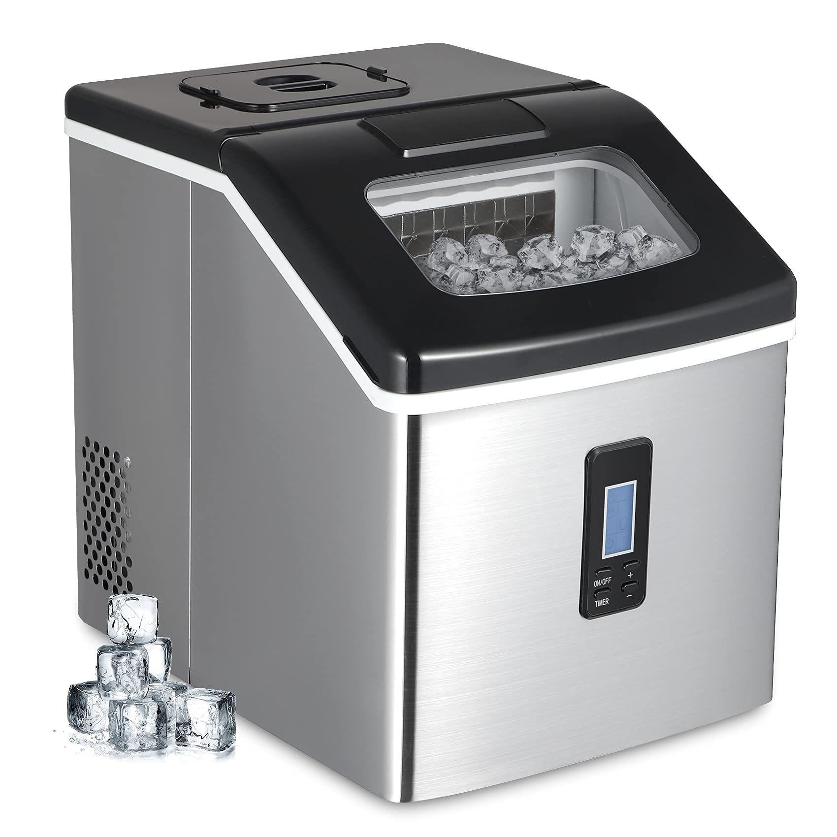 SOUKOO Ice Maker Countertop with 40lbs/Day (18F)…