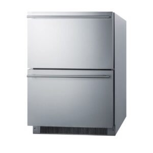 summit adrd24 24" stainless steel ada compliant drawer refrigerator in stainless steel