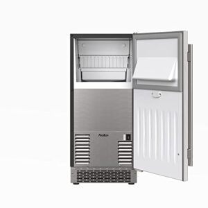 Avallon AIMG151GSSIRH 15 Inch Wide 26 Lbs. Built-in/Free Standing Ice Maker with 56 Lbs. Daily Ice Production and Wash Mode