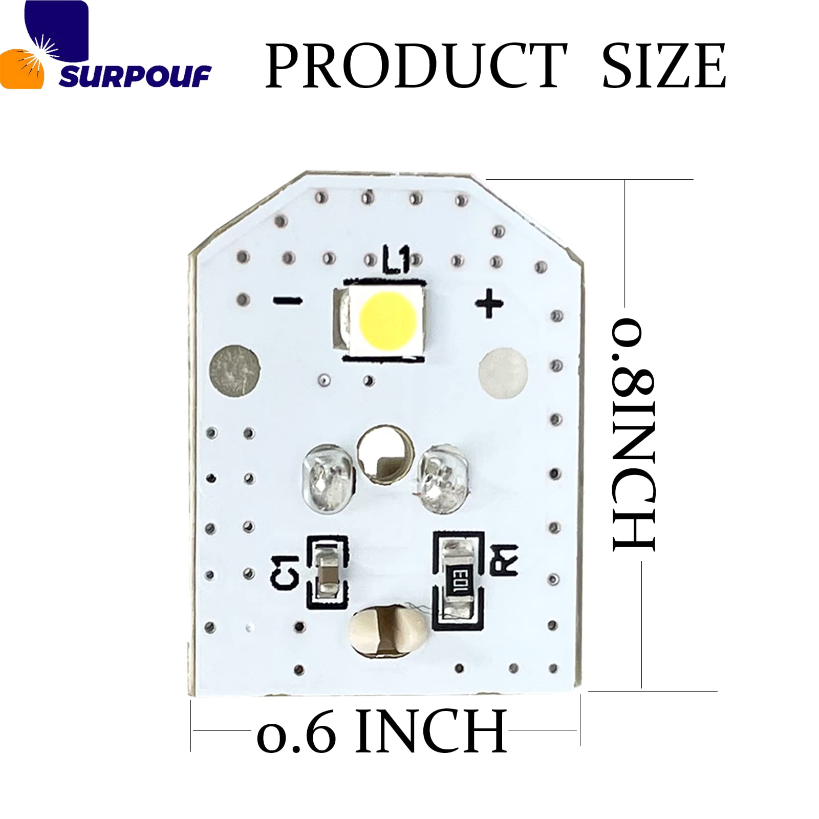 LASITAI 3PK WR55X11132 WR55X26487 WR55X30603 Refrigerator LED Light Bulb Fits for GE Replaces 3033142 AP5646375 PS4704284 EAP4704284