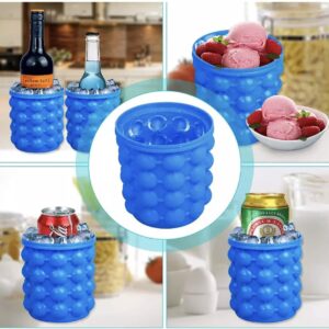 AGGPO The Ultimate Ice Bucket Maker - Ice Maker and Ice Bucket - Blue Silicone Ice Cube Tray Maker - As Seen on Tik Tok - Ice Maker and Storage