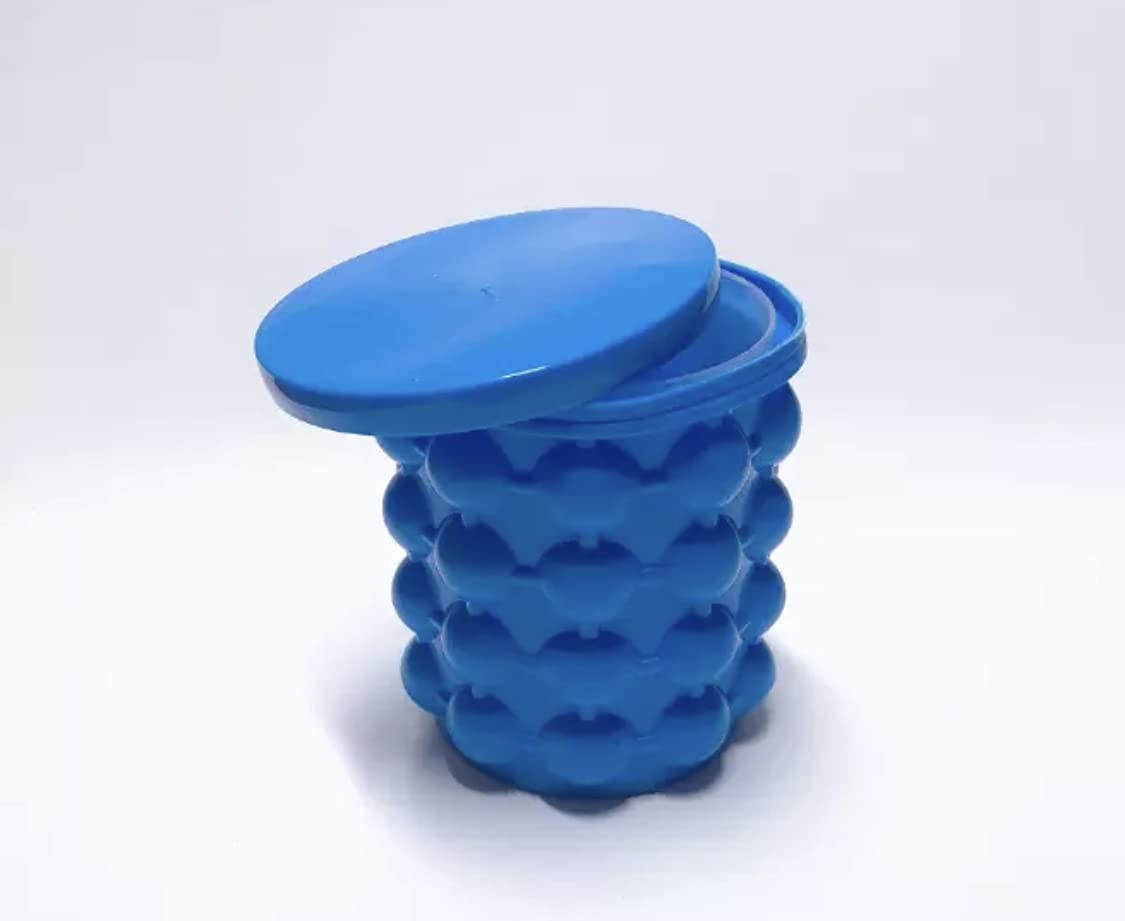 AGGPO The Ultimate Ice Bucket Maker - Ice Maker and Ice Bucket - Blue Silicone Ice Cube Tray Maker - As Seen on Tik Tok - Ice Maker and Storage