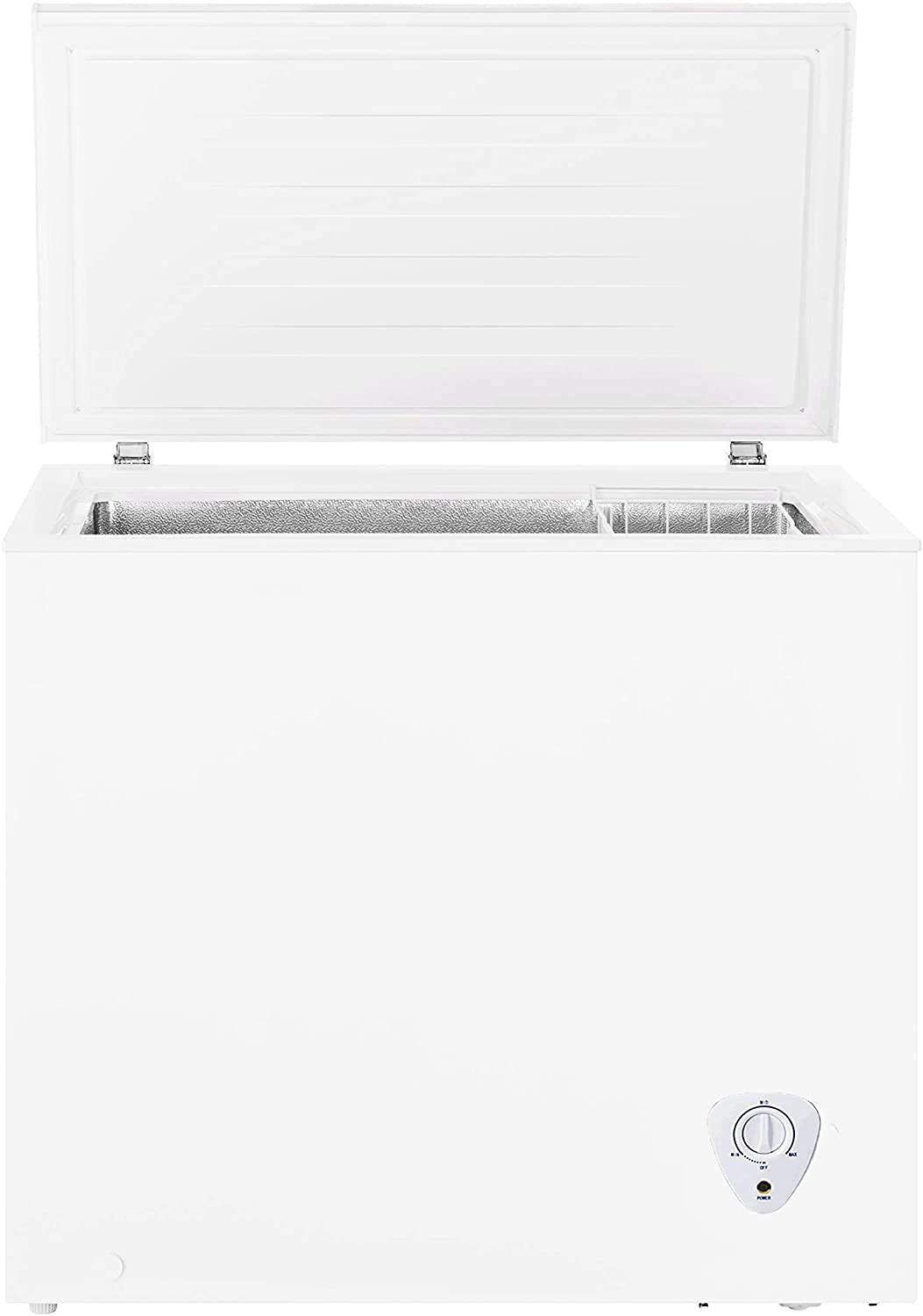 Smad 7 cu ft Chest Freezer with Hanging Removable Basket for Meat Fish Ice Shop Hotel Restaurant Grocery Large Family, -4 to 6.8 Degrees, White