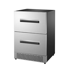 equator 24" 2 drawer convertible ref/freezer ada fs/builtin dual temp sabbath (stainless)