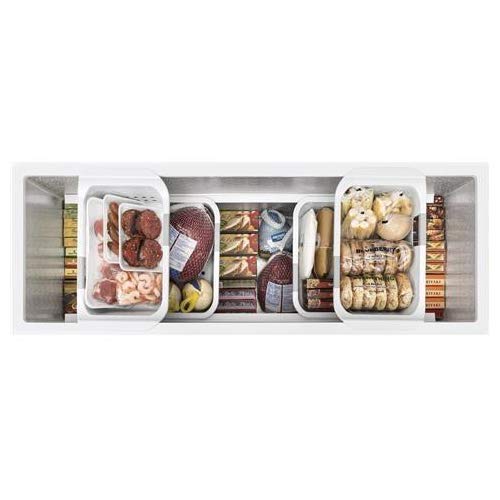 GE FCM16DLWW 65 Inch Freezer with 15.7 cu. ft. Capacity, White Door, Manual Defrost, Energy Star Certified, in White