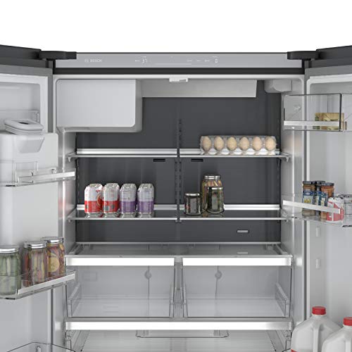 BOSCH 500 Series 36" Black Stainless Steel Counter-Depth 3-Door Refrigerator - B36CD50SNB