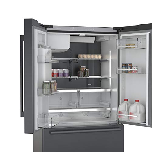 BOSCH 500 Series 36" Black Stainless Steel Counter-Depth 3-Door Refrigerator - B36CD50SNB