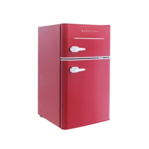 magic chef retro mini refrigerator 3.2 cu. ft. 2-door fridge in red