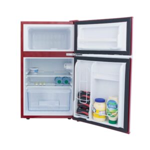 Magic Chef Retro Mini Refrigerator 3.2 cu. ft. 2-Door Fridge in Red