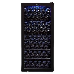 whynter fwc-1201ba 124 bottle freestanding wine refrigerator, black