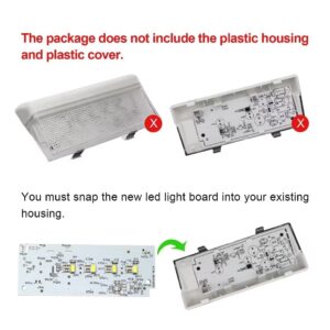 GRABOTE Refrigerator Lights Board, 1Pcs W10515058 LED Driver + 2Pcs W10515057 for Kenmore 10641153211 Refrigerator