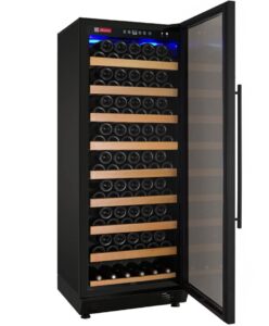 allavino 24" wide vite ii tru-vino 99 bottle dual zone stainless steel right hinge wine refrigerator