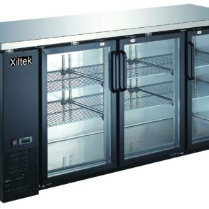 Xiltek New 72" Three Glass Door Back Bar Beer Cooler Refrigerator