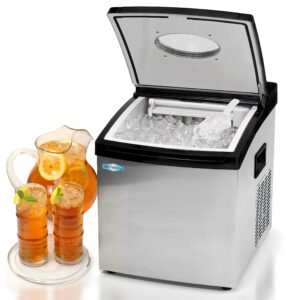 maximatic mim-5802 mr freeze portable ice maker, stainless steel