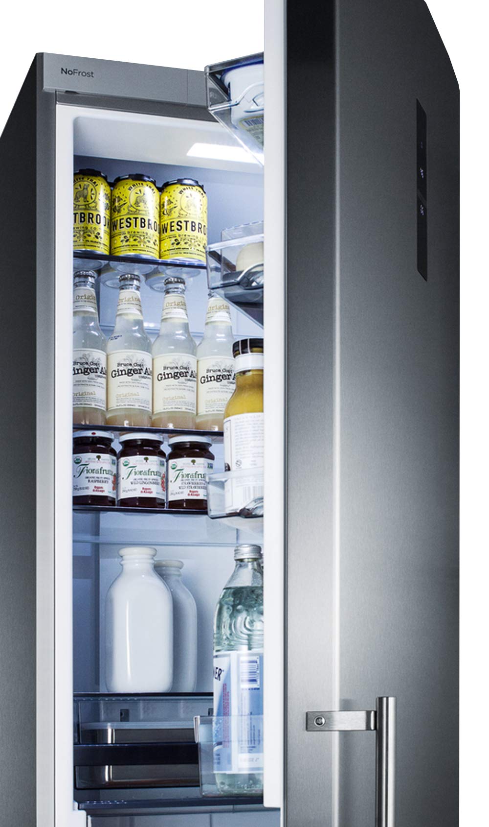 SUMMIT 12.8 Cu. Ft. Frost-Free Refrigerator-Freezer, Platinum