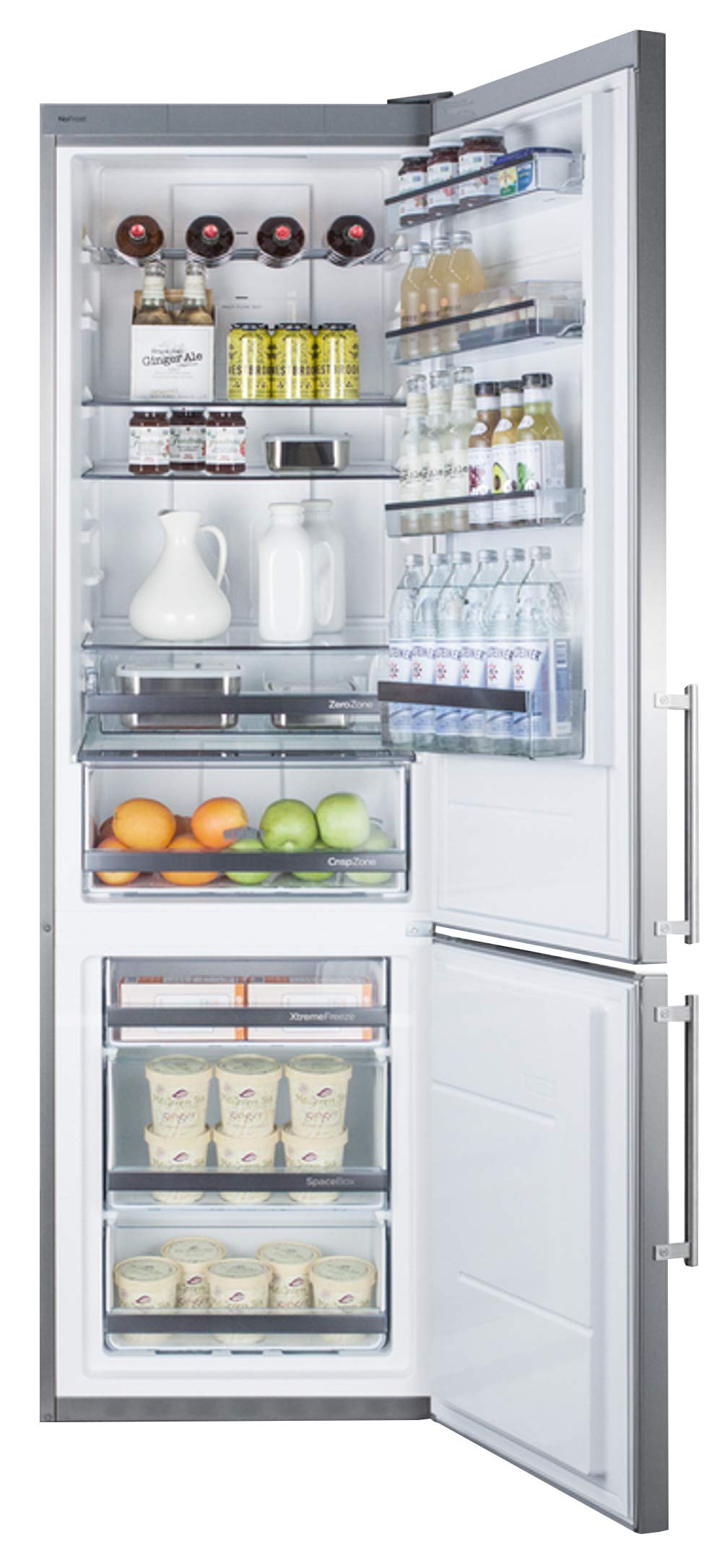 SUMMIT 12.8 Cu. Ft. Frost-Free Refrigerator-Freezer, Platinum