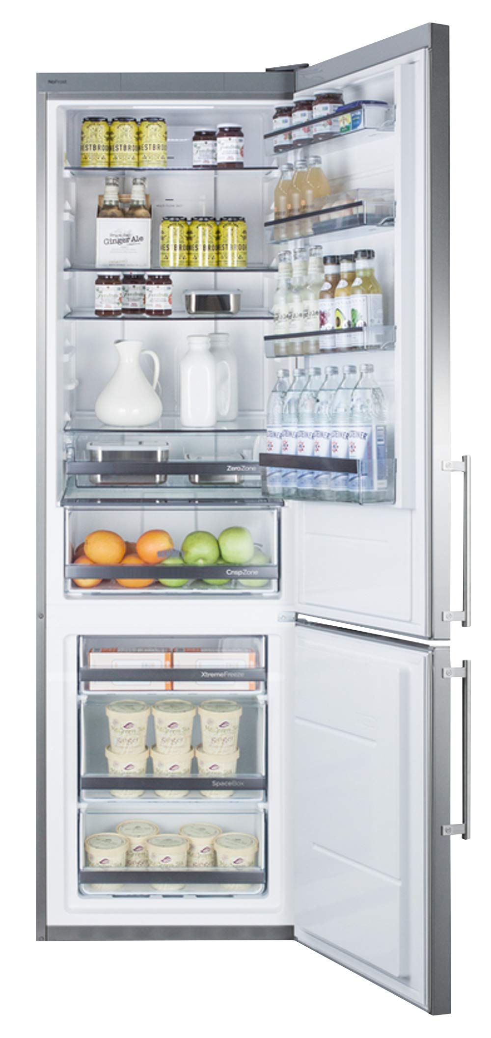 SUMMIT 12.8 Cu. Ft. Frost-Free Refrigerator-Freezer, Platinum