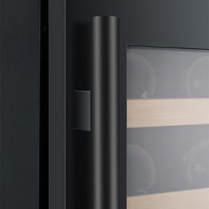 Allavino 24" Wide FlexCount II Tru-Vino 56 Bottle Dual Zone Black Left Hinge Wine Refrigerator