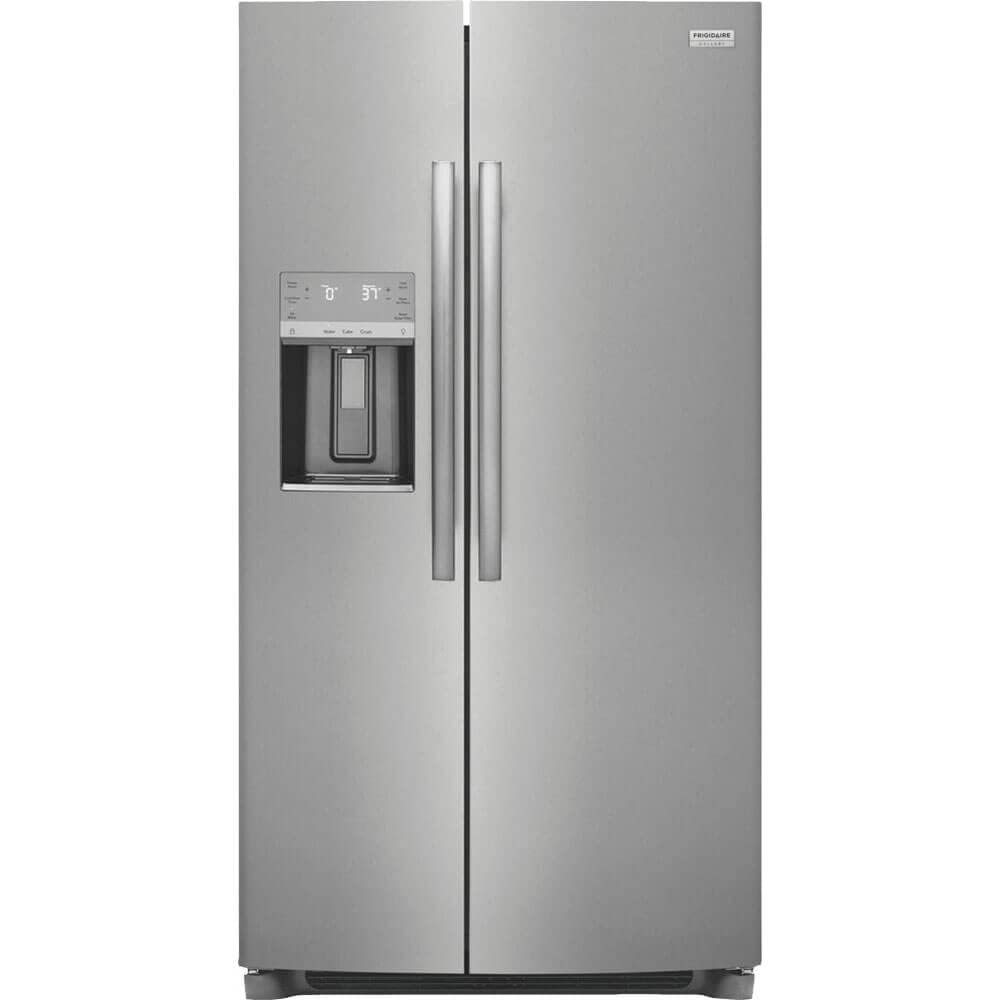 GRSC2352AF 36" Freestanding Counter Depth Side by Side Refrigerator with 22.2 cu. ft. Capacity, 3 Glass Shelves, Ice Maker, Automatic Defrost, in Stainless Steel