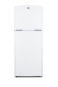 summit ff1427w 26 top freezer refrigerator with 12.9 cu. ft. capacity adjustable glass shelves reversible doors interior light in white