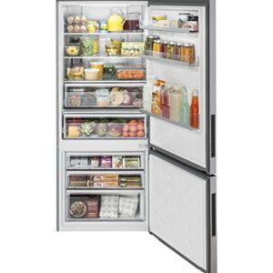 Haier HRB15N3BGS 15 cu. ft. Bottom Mount Refrigerator with Quick Cool and Quick Freeze in Stainless Steel