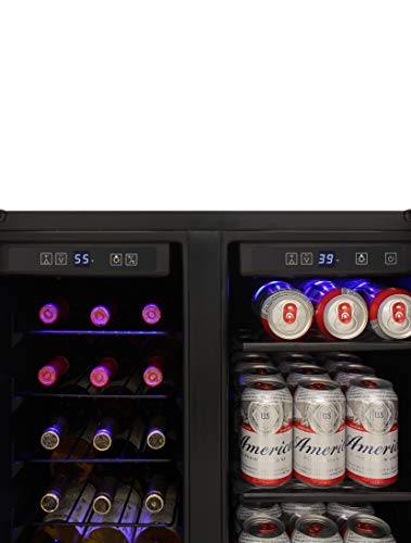 Vinotemp EL-BWC102-02 Touch Screen Beverage Wine Cooler, Black