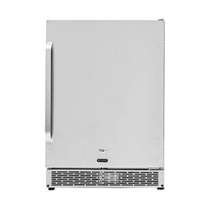 whynter bor-53024-ssw built-in outdoor 5.3 cu.ft. beverage refrigerator cooler, stainless steel, one size, 24" wide, silver