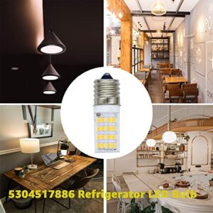 kzfuli 5304517886 Refrigerator LED Bulb. Compatible with 5304498578 KEID28a KEL2811 Refrigerator. E17 Wide Voltage Design 85V-265V 3.5W 2Pcs (Warm Light)