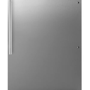 Summit Appliance ALR47BSSHV 20" Wide Built-In All-Refrigerator, ADA Compliant, Adjustable Thermostat, 3.53 cu.ft Capacity, Removable Door Racks, Temperature Alarms, Automatic Defrost