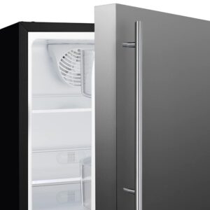 Summit Appliance ALR47BSSHV 20" Wide Built-In All-Refrigerator, ADA Compliant, Adjustable Thermostat, 3.53 cu.ft Capacity, Removable Door Racks, Temperature Alarms, Automatic Defrost