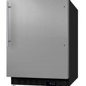 Summit Appliance ALR47BSSHV 20" Wide Built-In All-Refrigerator, ADA Compliant, Adjustable Thermostat, 3.53 cu.ft Capacity, Removable Door Racks, Temperature Alarms, Automatic Defrost