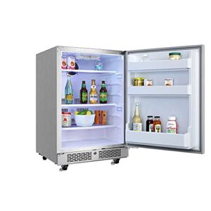Avallon AFR242SSODRH 24 Inch Wide 5.66 Cu. Ft. Built-In Compact Outdoor Refrigerator with Right Hinge