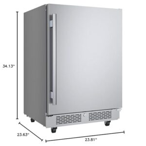 Avallon AFR242SSODRH 24 Inch Wide 5.66 Cu. Ft. Built-In Compact Outdoor Refrigerator with Right Hinge