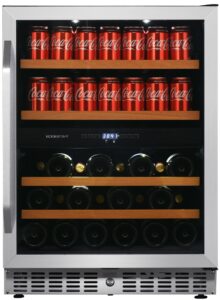 edgestar cwb8420dz 24 inch built-in wine and beverage cooler