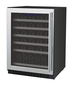 allavino wine refrigerator, 56 bottle, stainless steel