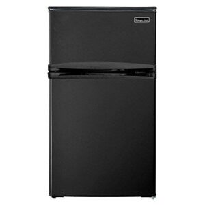 magic chef hmdr310be 3.1 cu. ft. mini refrigerator in black with can dispenser and removable shelves