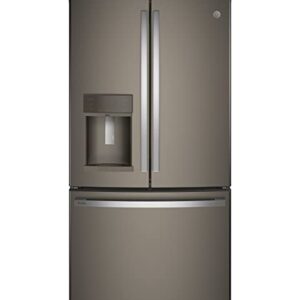 GE Profile PYE22KMKES 36" Energy Star Qualified Counter-Depth French-door Refrigerator with 22.2 Cu. Ft. Capacity Hands-free Autofill dispenser and Quick Space shelf in Slate