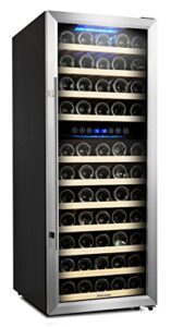 kalamera 73 bottle compressor wine cooler dual zone with touch control