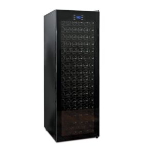 wine enthusiast classic 165 bottle wine refrigerator - freestanding touchscreen wine cooler, black