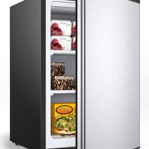 HOMGX Compact Upright Freezer, Mechanical Control Freezer w/7 Grade Adjustable Thermostat, EP23796 Upright Freezers