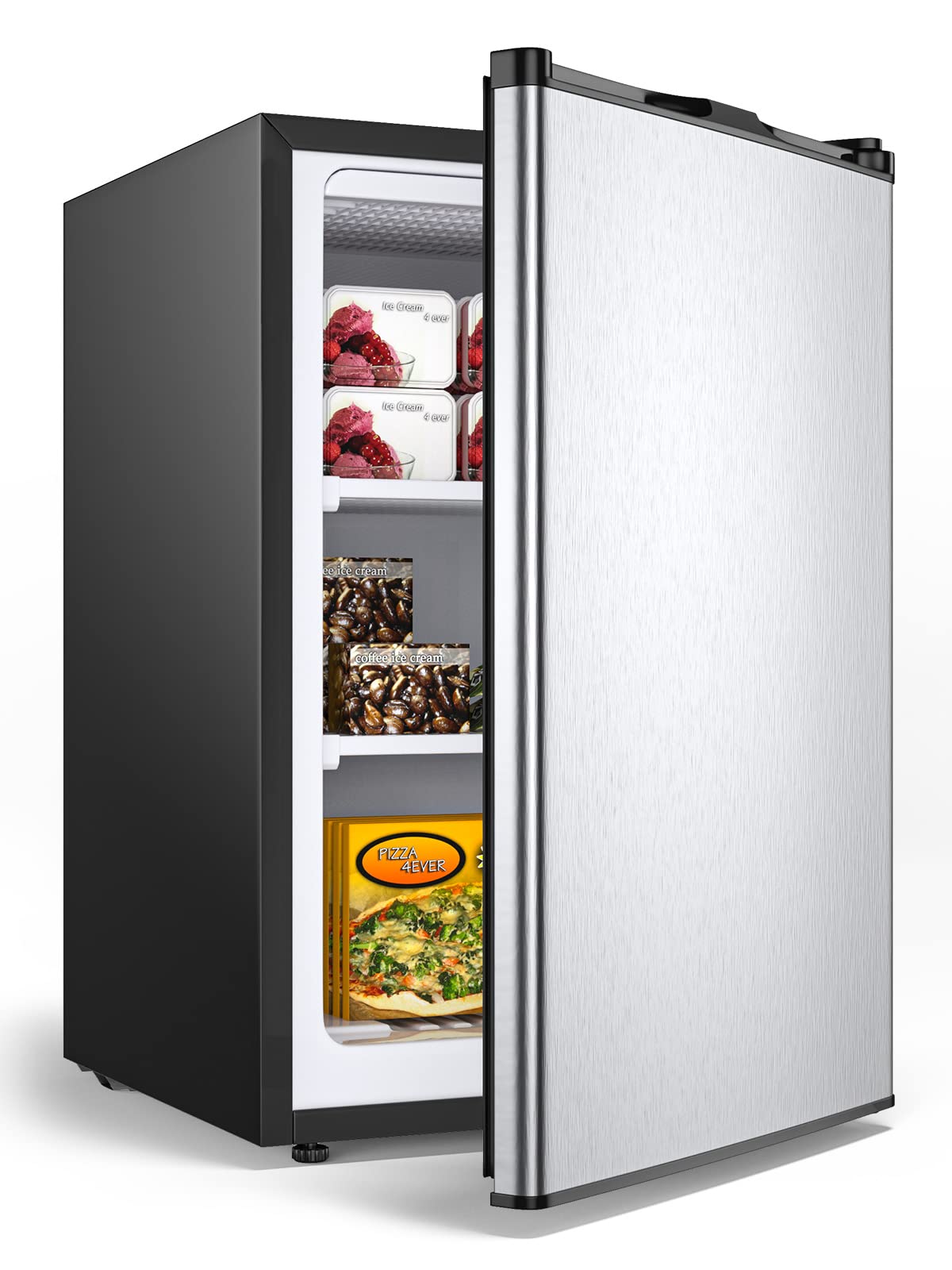 HOMGX Compact Upright Freezer, Mechanical Control Freezer w/7 Grade Adjustable Thermostat, EP23796 Upright Freezers