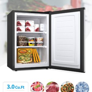 HOMGX Compact Upright Freezer, Mechanical Control Freezer w/7 Grade Adjustable Thermostat, EP23796 Upright Freezers