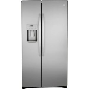 ge® 21.8 cu. ft. counter-depth fingerprint resistant side-by-side refrigerator