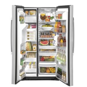 GE® 21.8 Cu. Ft. Counter-Depth Fingerprint Resistant Side-By-Side Refrigerator