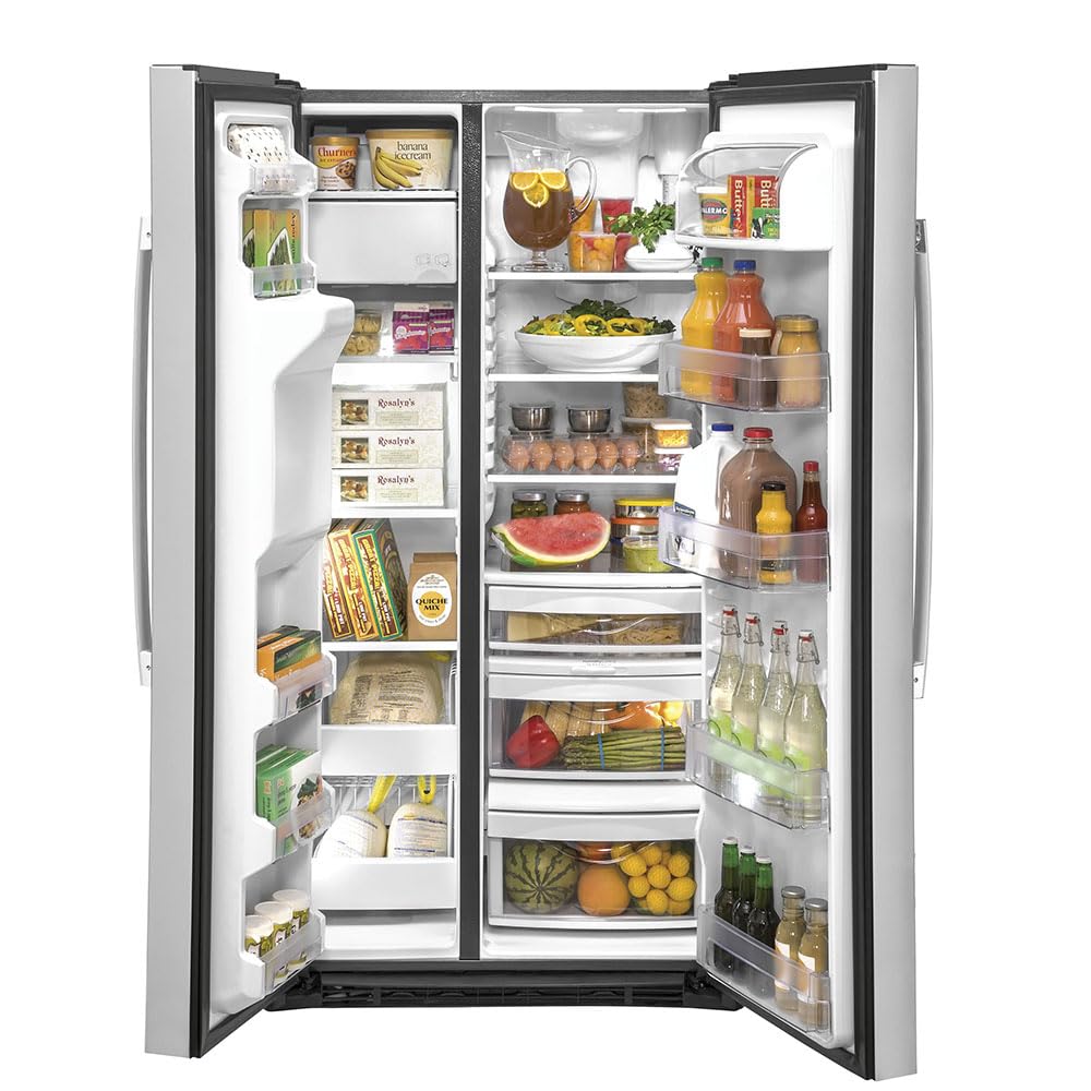 GE® 21.8 Cu. Ft. Counter-Depth Fingerprint Resistant Side-By-Side Refrigerator