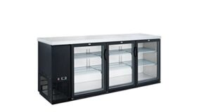 dukers appliance usa dbb72-h3 bar cooler, 73 inches w x 24 inches d x 35 ⅞ inches h, stainless/black