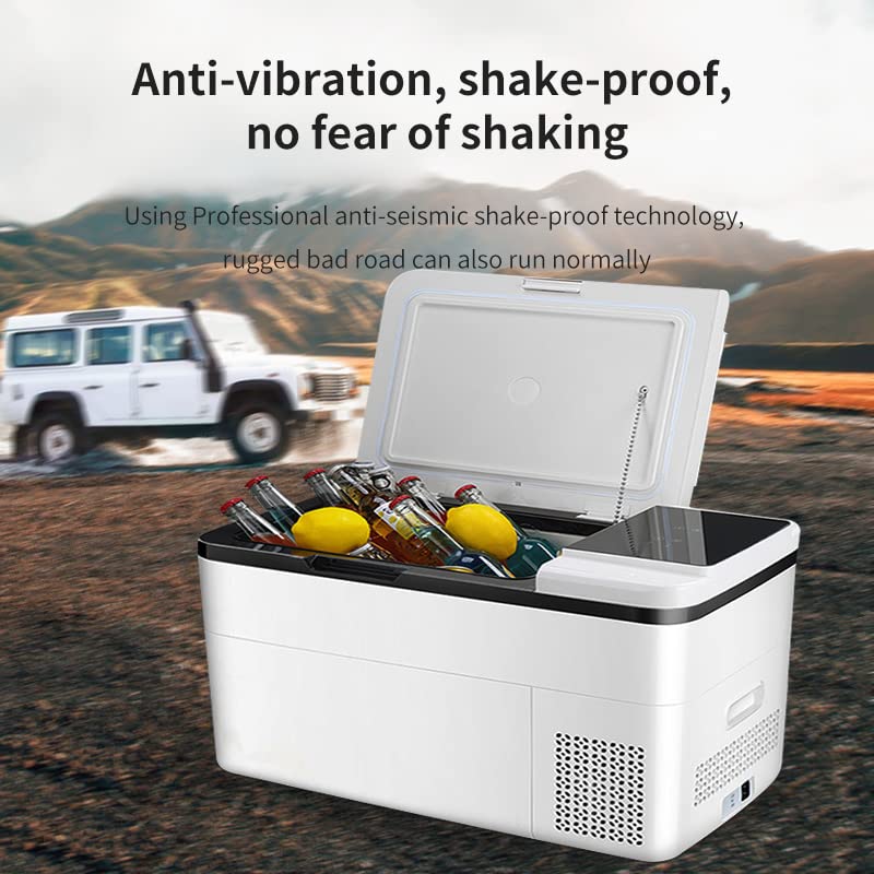 Car Refrigerator 12V 29 Quart 28Liters Portable Freezer Compact Refrigerators for Cars, Saloons Trucks Ships Up To -4 Degrees Fahrenheit Outdoor Travel Household White